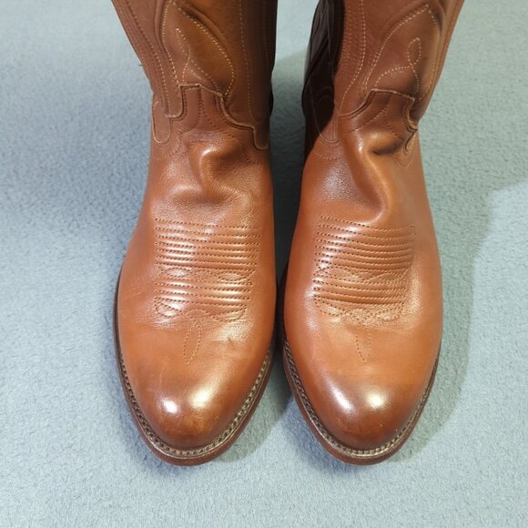 Tecovas Boots Men's 10.5 EE Brown Hazelnut The Cartwright Leather Western Cowboy - Picture 2 of 13